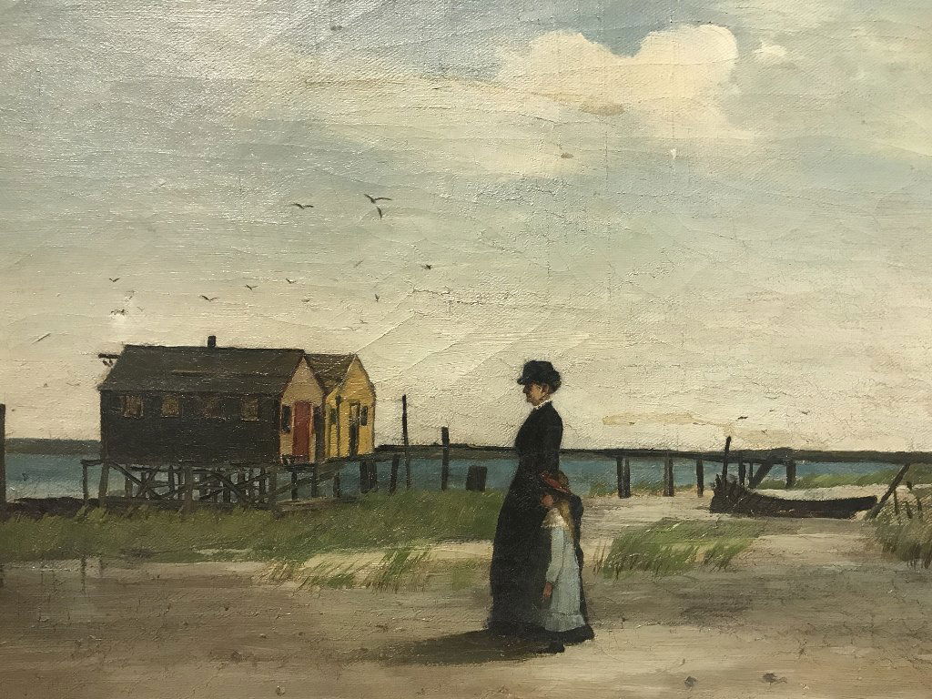 "Beach at Newport, 1885"  by Elijah Baxter(Amer 19th) (1 of 6)