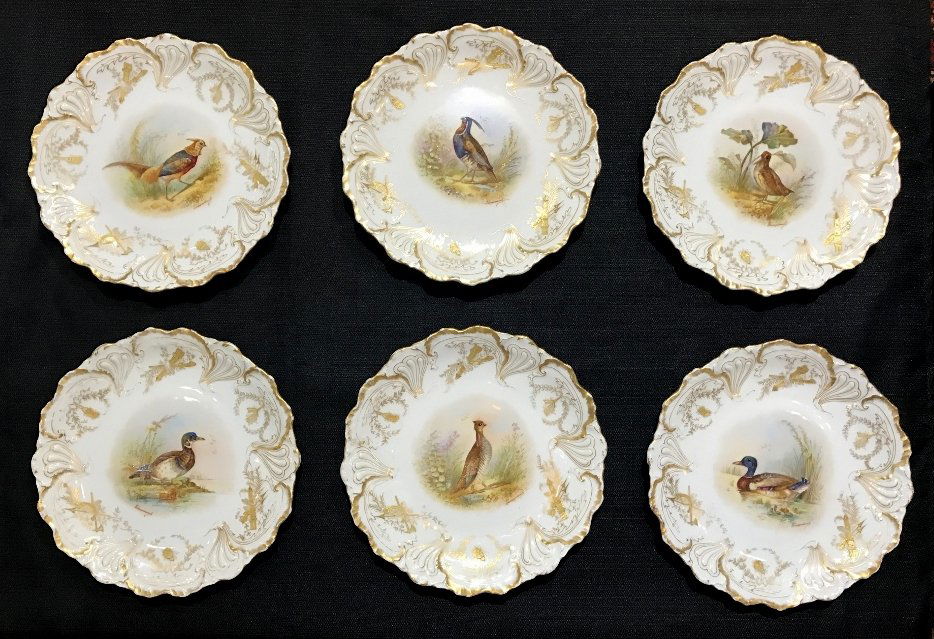 Tressemann & Vogt bird plates-signed, c.1900 (1 of 10)