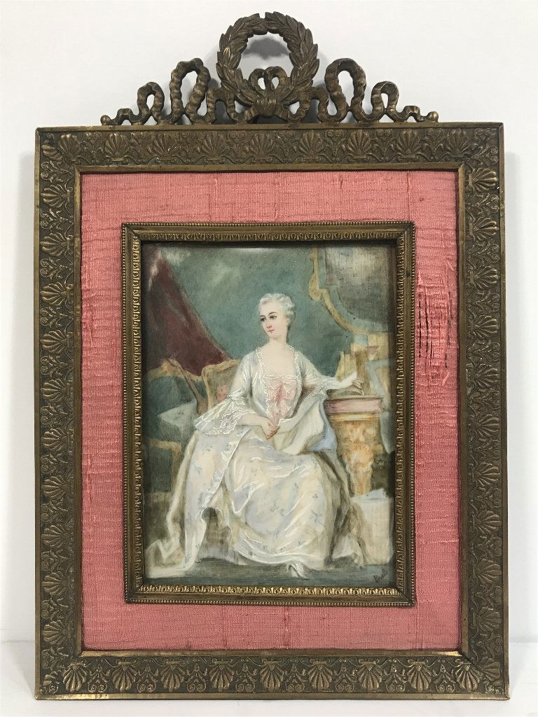 Miniature painting in Neoclassical frame (1 of 5)