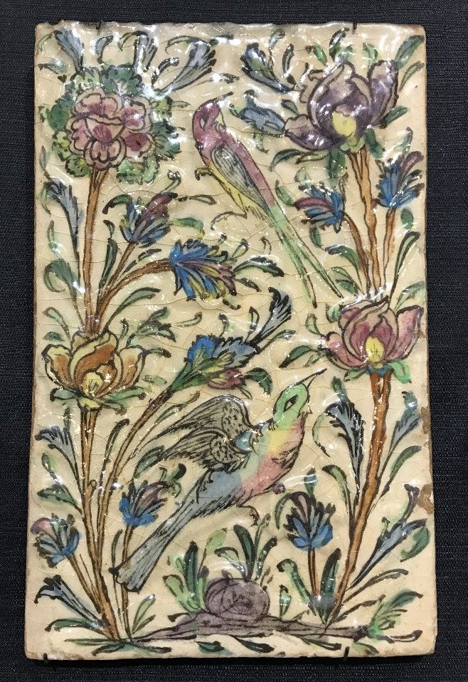 Iranian ceramic plaque-birds, c.1940 (1 of 6)