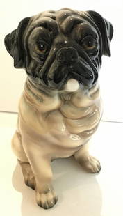 Ceramic Gump's bullldog pup, made in Italy, c.1950/1965: Ceramic Gump's bulldog puppy, made in Italy, c.1950/1965. 7"x 11".Note: the white spots on the dog's face are reflections of light, not damage.(From Wikipedia)Gump’s is a luxury American home