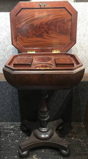 Mahogany tea stand, c.1850: Mahogany tea stand, c.1850. 14"x 18"x 28".