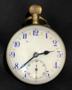 Ball watch, c.1915-1925: Ball watch, c.1915-1925. 3" dia.There was a name on the front of the dial, that is now worn off.Only the first letter is still visible.