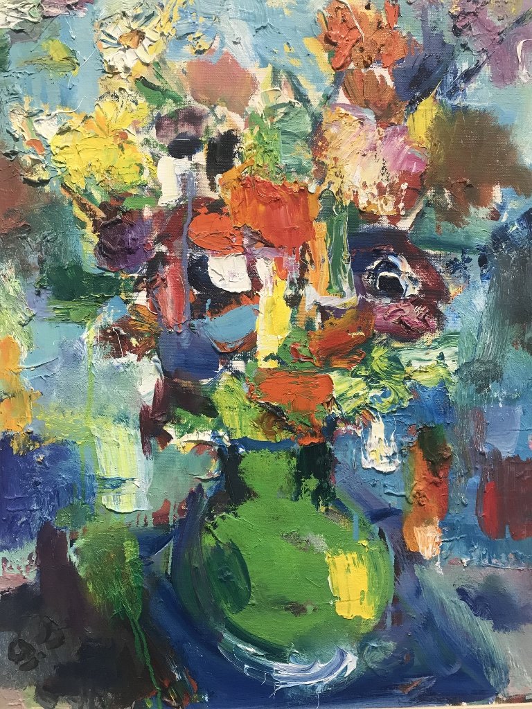 Still life pg of flowers, Eva Lee Gallery, label (1 of 6)