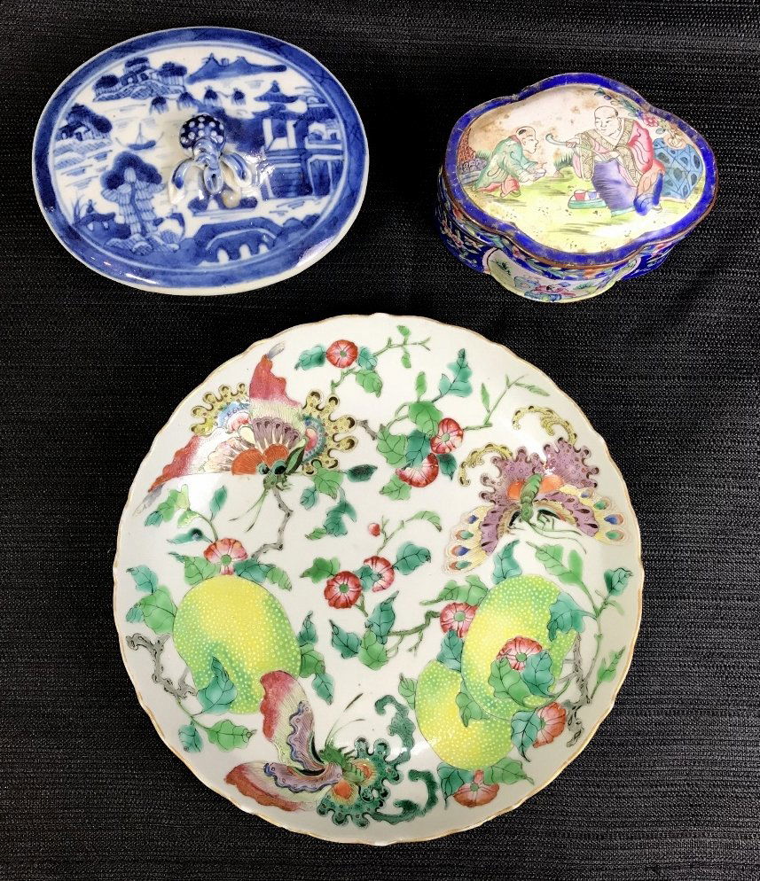 Miscellaneous Chinese items-Porc plate (1 of 10)