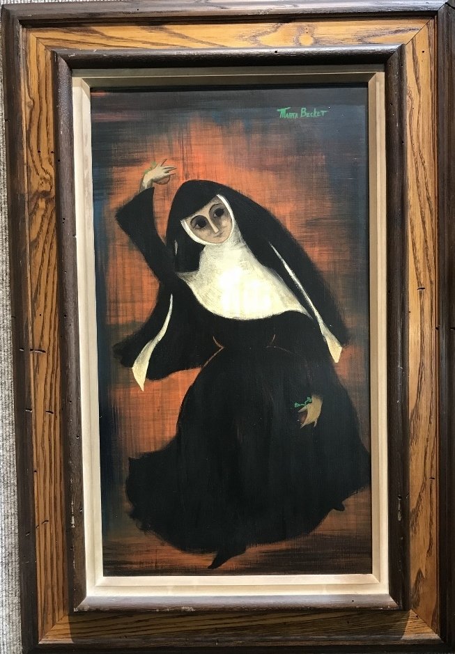Painting of nun by Marta Becket, c.1965 (1 of 6)