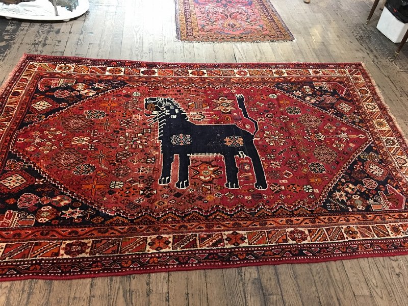 Unusual handmade pictorial carpet-dog (1 of 2)
