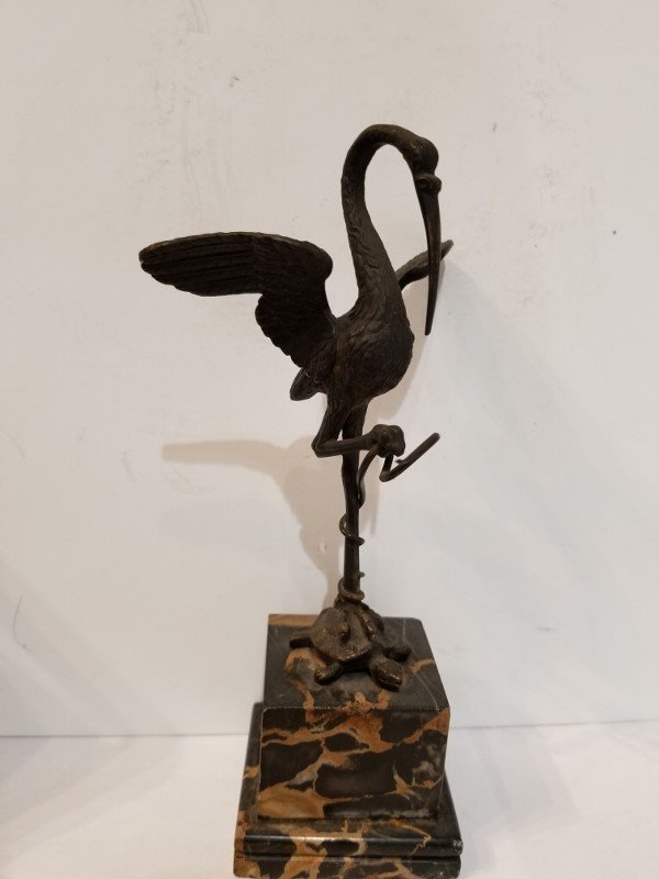 Grand Tour bronze, stork and turtle, c.1880 (1 of 1)