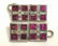 Platinum, ruby & diamond cufflinks,c.1930,7.3 dwts