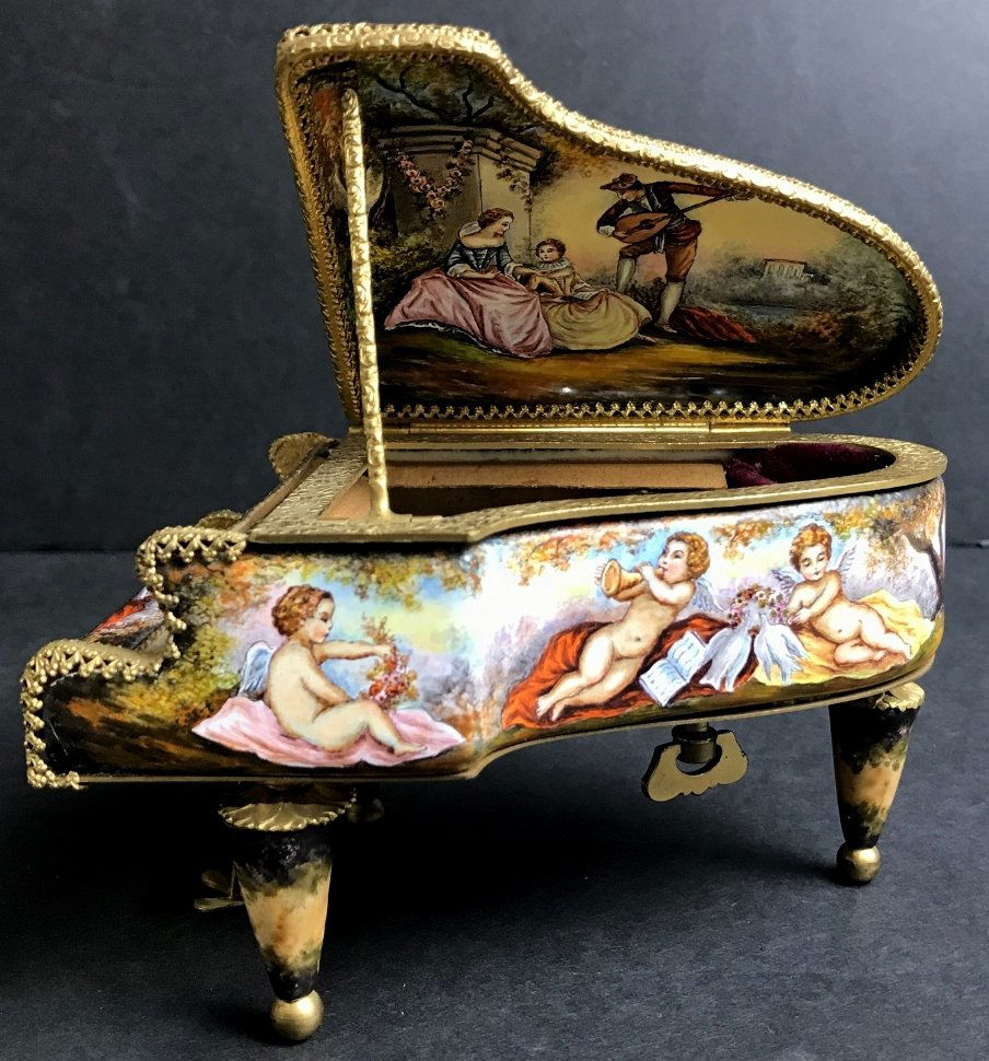 Vienna enamel music box, circa 1900 Feb 25, 2018 David Killen
