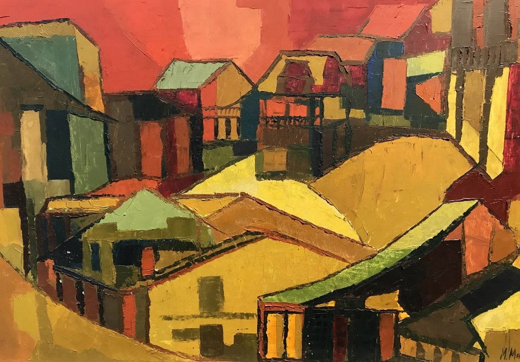 Ptg on board by Michelle Manuel(Haitian born 1955) (1 of 5)