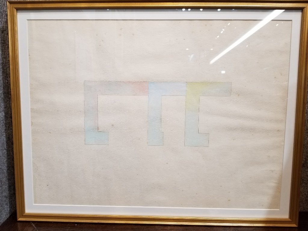 Watercolor on paper by David Diao, Orrin Riley (1 of 5)