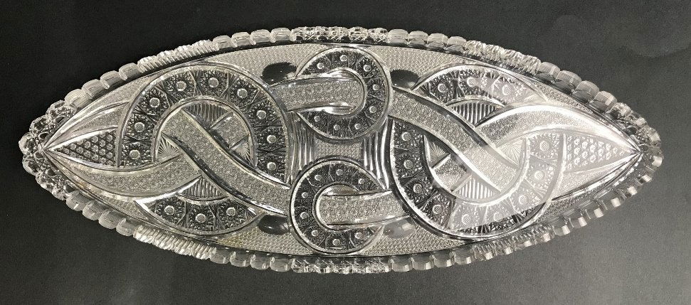 Long crystal serving tray-1950's (1 of 6)