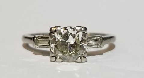 Platinum and diamond .78ct carat ring, 1930s: Platinum and diamond .78ct ring, 1930s. VS1 clarity. K-L color. This diamond will be weighed and the exact weight shown by next Wednesday. Ring Size 7.This diamond was taken out of the ring and it wei