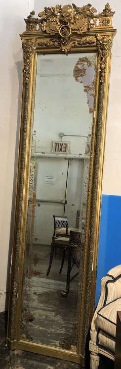 Pier mirror as-is, circa 1890 (1 of 6)