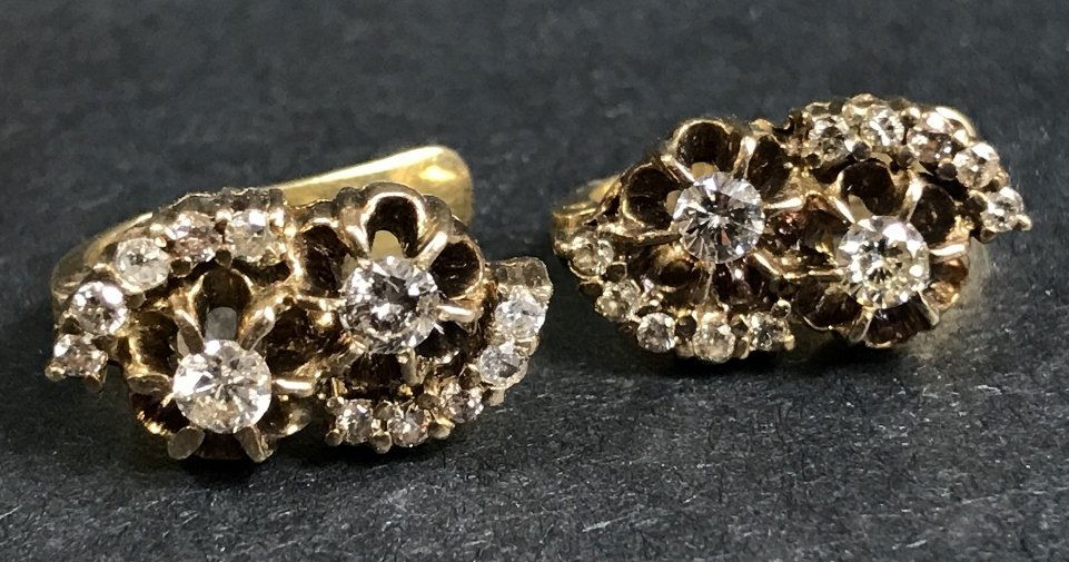 14k diamond earrings, 3.9 dwts (1 of 5)
