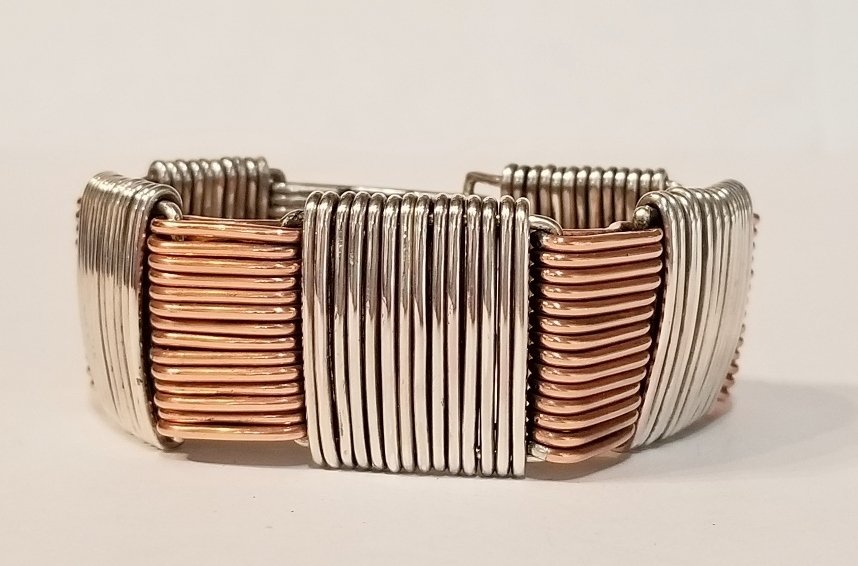 Silver and copper bracelet by Vincent Simone (1 of 6)