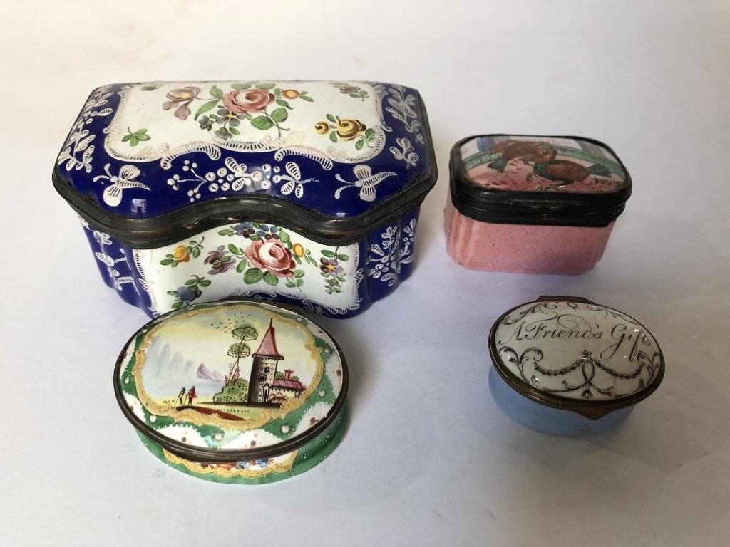Four 18th/19th century enamel boxes (1 of 9)