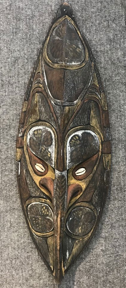 New Guinea painted wood mask (1 of 6)