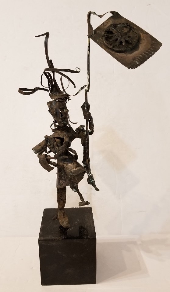 Xavier Gonzales sterling silver sculpture, 13"high (1 of 5)