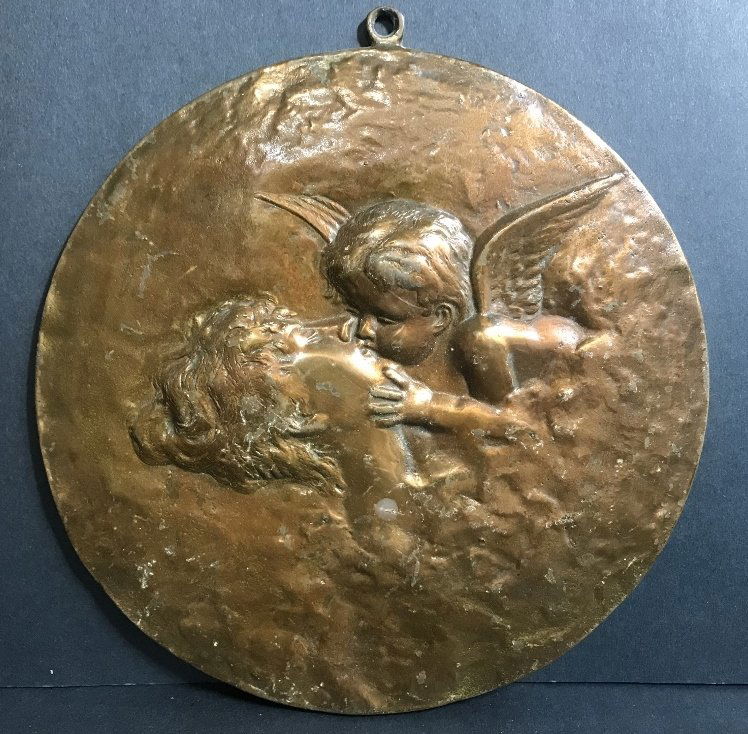 Bronze plaque:"Love's Dream", c.1900 (1 of 4)