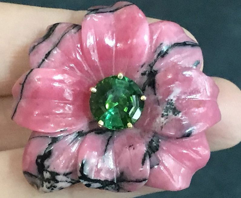 Paloma Picasso tourmaline Tiffany Co brooch, GIA, 1983 (1 of 8)