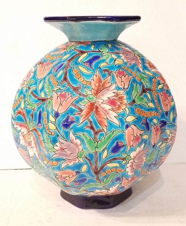 Longwy vase, circa 1930 (1 of 7)
