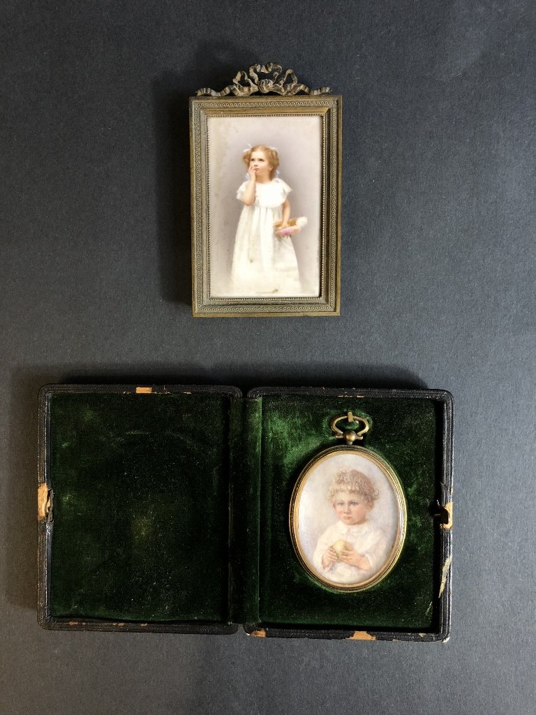 One porcelain portrait, one miniature.painting (1 of 13)