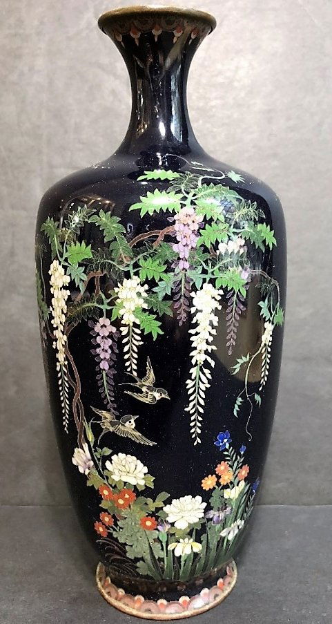 Japanese cloisonne vase, Takeuchi Chubei, c.1880 (1 of 6)