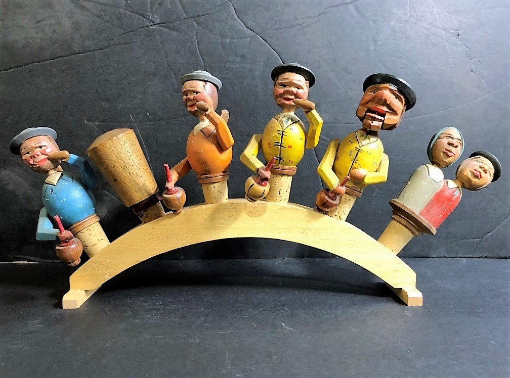 Carved wood German bar items, c.1930 (1 of 4)