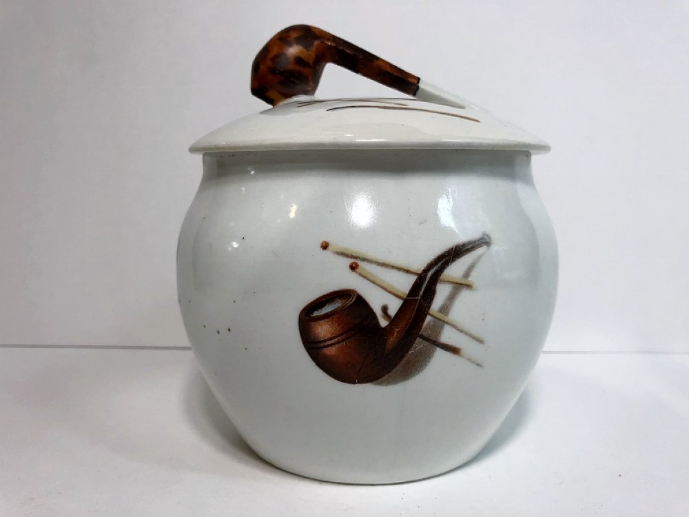 Porcelain cigar & pipe smoking jar, c.1900 (1 of 6)