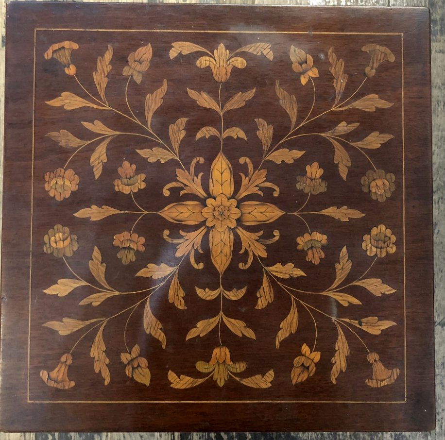 Square Dutch marquetry table (1 of 4)