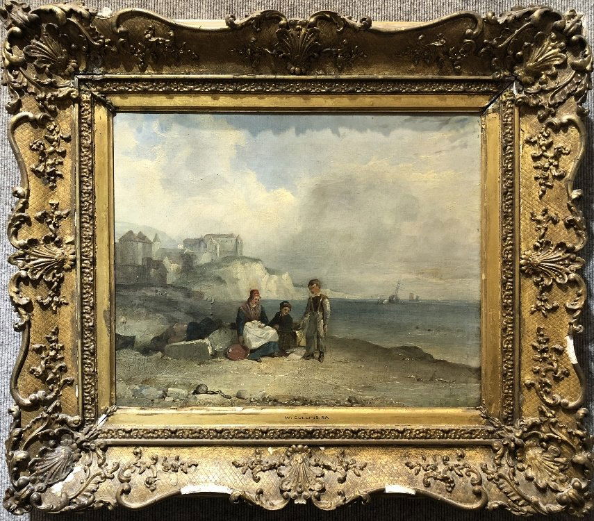 Coastal painting by William Collins, RA, 19th cen (1 of 9)