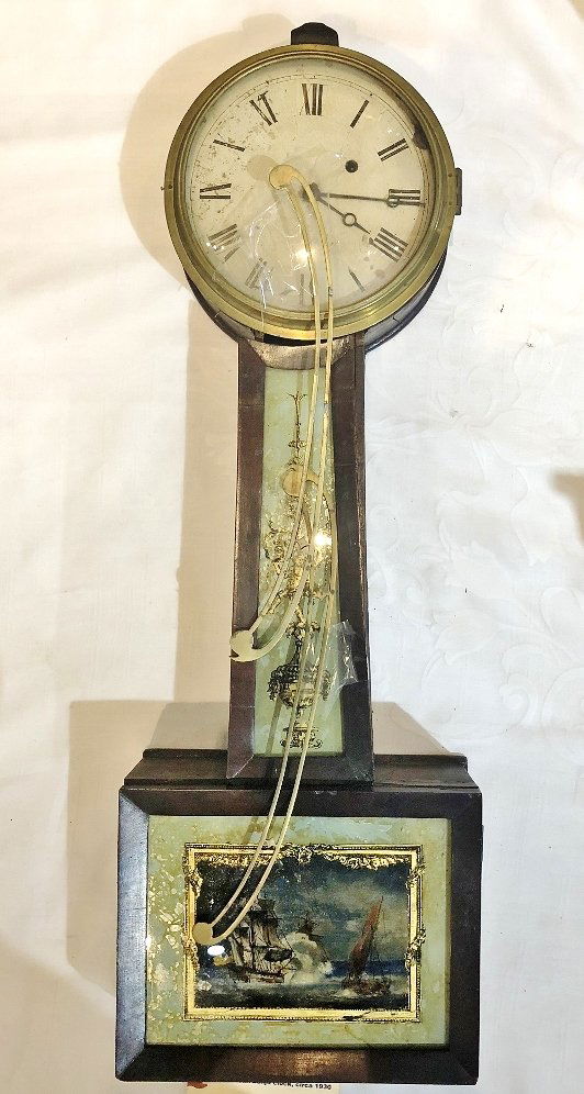 American banjo clock, circa 1930 (1 of 4)