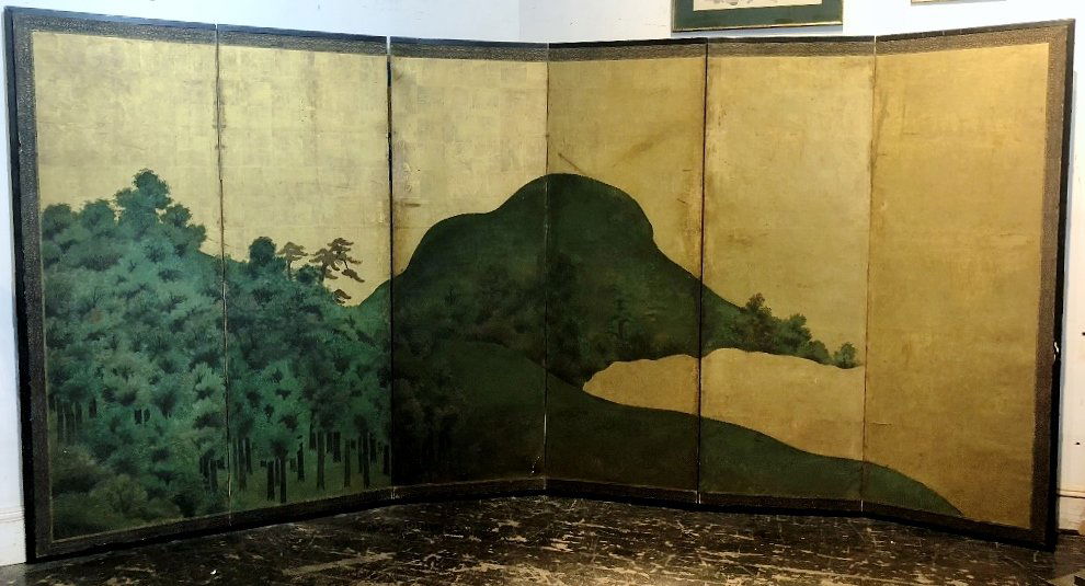 Large Japanese screen, 18th/19th century (1 of 8)