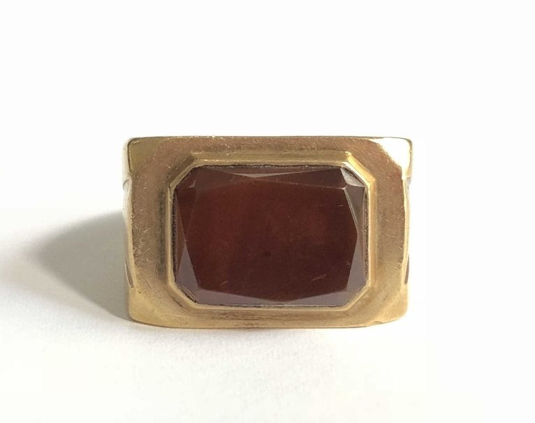 14k gold man's carnelian ring, 15 dwts (1 of 7)