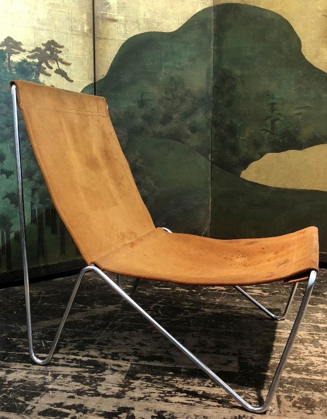 Modern suede and chrome chair (1 of 5)