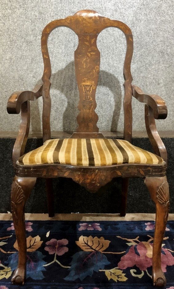 Dutch marquetry armchair, c.1900 (1 of 6)
