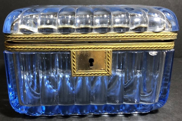 Blue glass box, c.1900 (1 of 6)