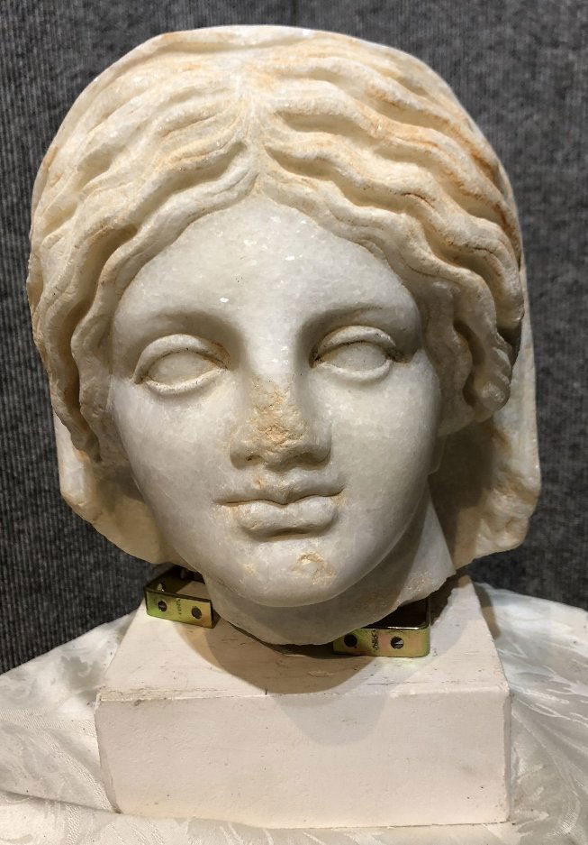 Greek style marble head, c.1965 (1 of 5)