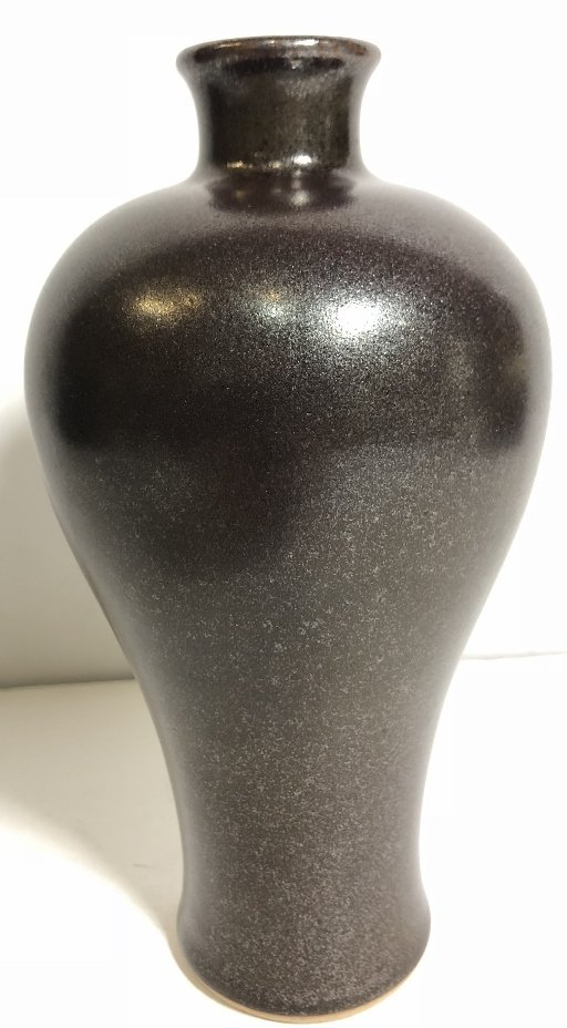 Chinese Meiping vase, tea dust glaze, 19th century (1 of 5)