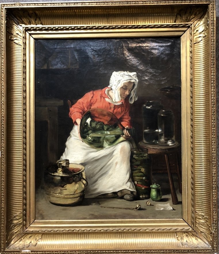 "The Pickler" 19thc painting by Paul Foret (1 of 10)