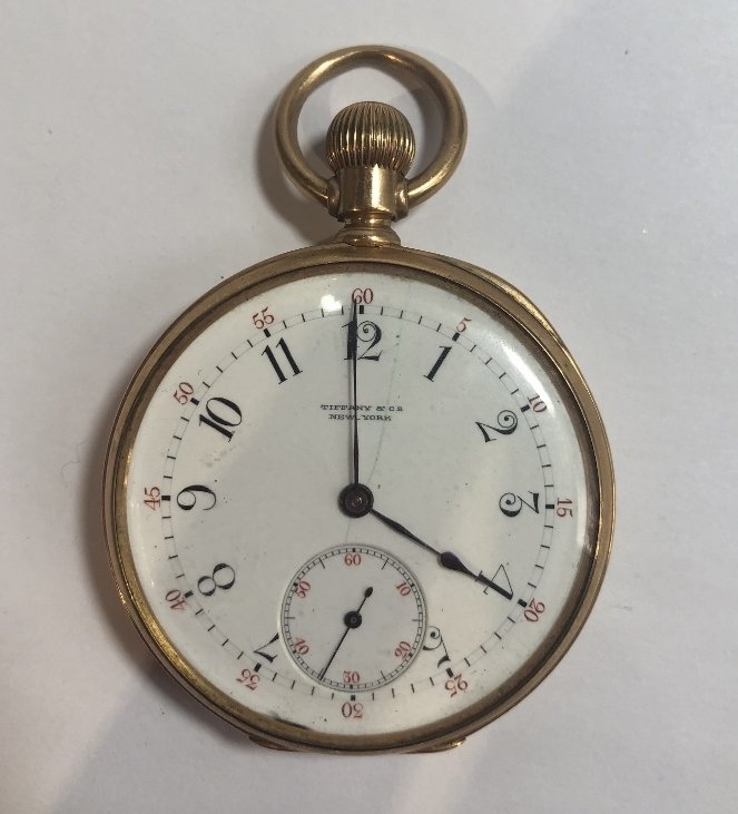 Tiffany&Co 18k pocket watch, triple signed,61dwts (1 of 6)
