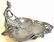 Art Nouveau silvered metal candy dish, c1900 - 4