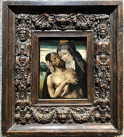 15th/16th cent painting on wood of The Lamentation (1 of 11)