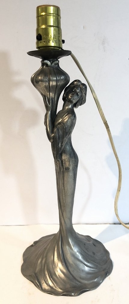 WMF lamp in the shape of Art Nouveau woman (1 of 7)
