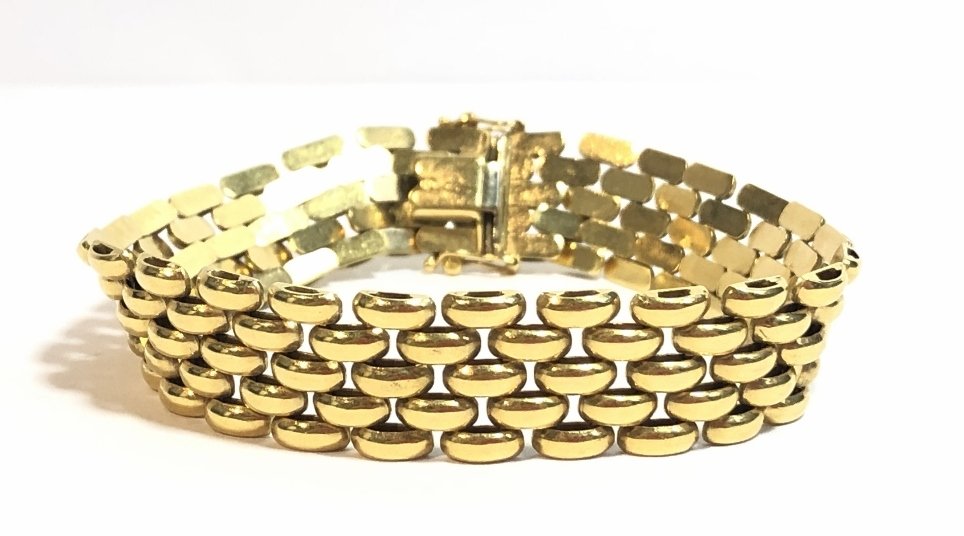 18k gold bracelet, Italian, 13.4 dwts: 18k gold bracelet, Italian, 13.4 dwts. 6.5" long