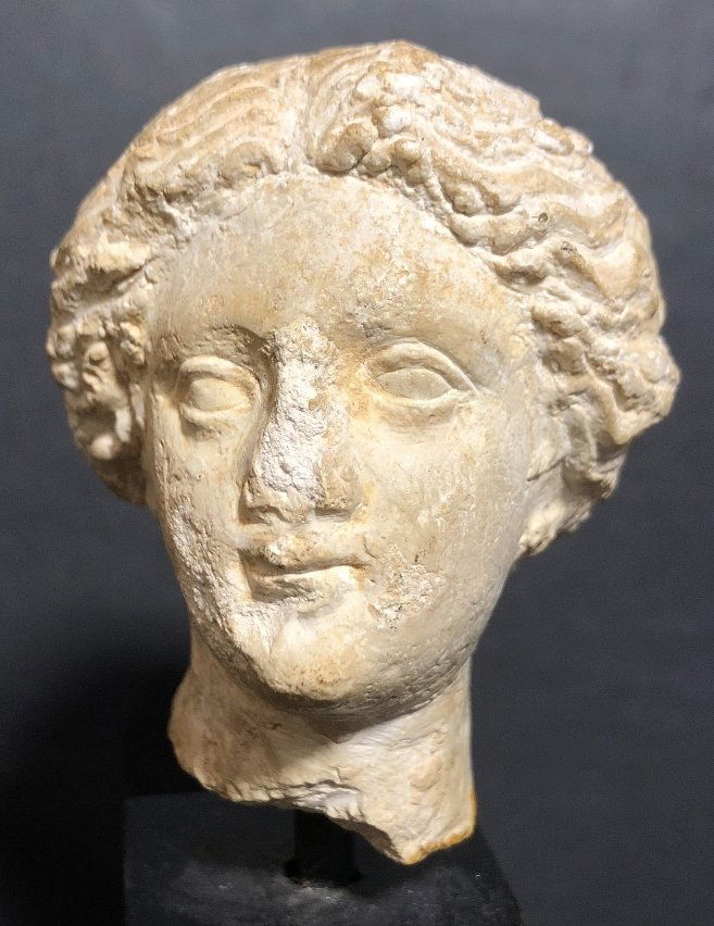 Greek stone head, Classical female, c.200 B.C. (1 of 5)