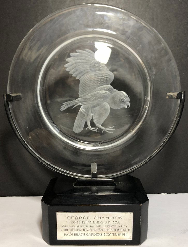Steuben RCA, George Champion, 301 Computer 1961 award (1 of 10)