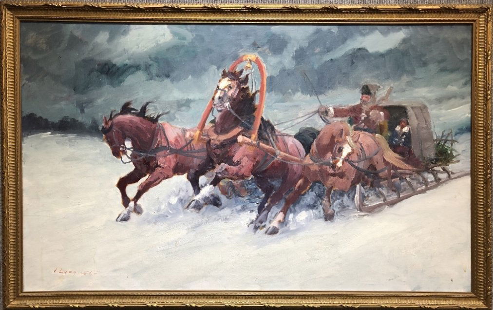 Troika painting by Vladimir Lazarev (1 of 6)